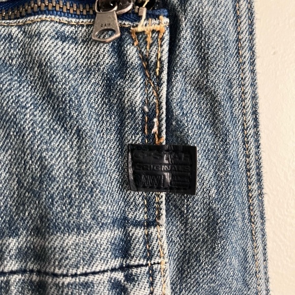 G-Star Distress Skinny Patch Work Overall Jumpsuit Denim - Picture 5 of 12